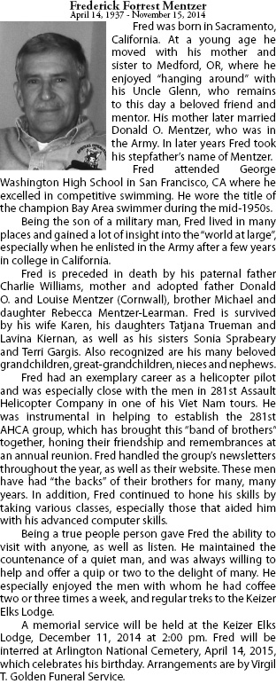 Fred's obit