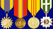 Purple Heart, Air Medal, National Defense, Vietnam Service, Vietnam Campaign